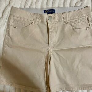 Democracy Tan Bermuda Shorts Classic Cotton Blend